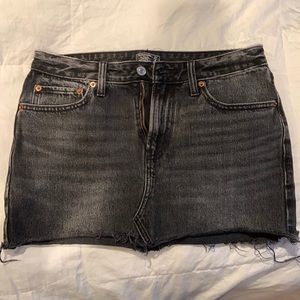 Abercrombie black vintage washed mini skirt, size 4